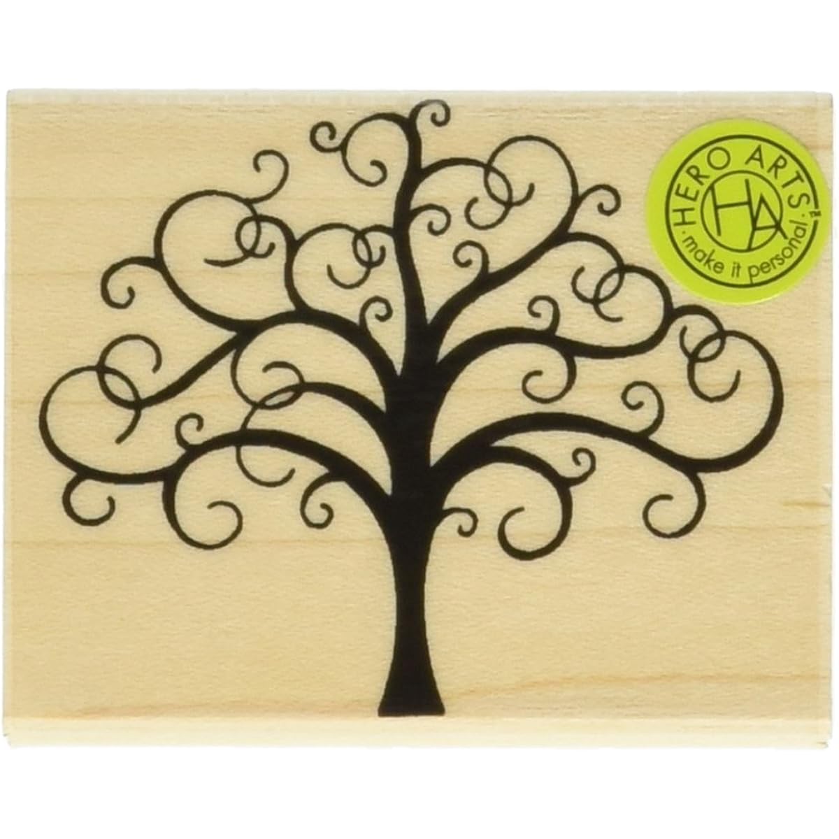 Hero Arts Scroll Tree Woodblock Stamp