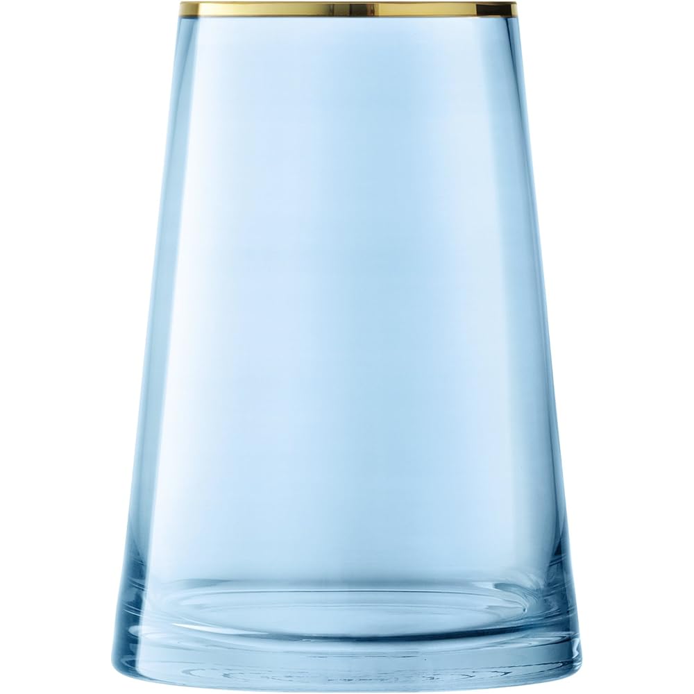 LSA Flower Vase Blue Height 26cm SORBET G1436-26-204