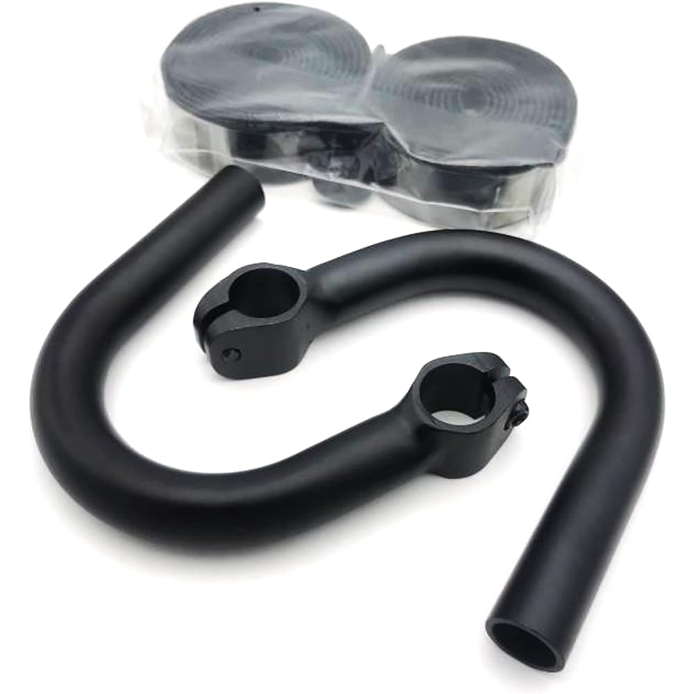 Bar end drop style left and right set with 2 bar tapes and 2 end caps Easy to install on cross bike flat handlebar End bar