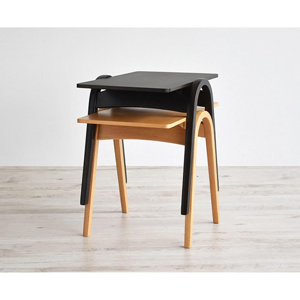 Akita Woodworking Side Table Width 40 x Depth 53 x Height 45cm WO Natural Wood Made in Japan NO.T-202 Oak WO