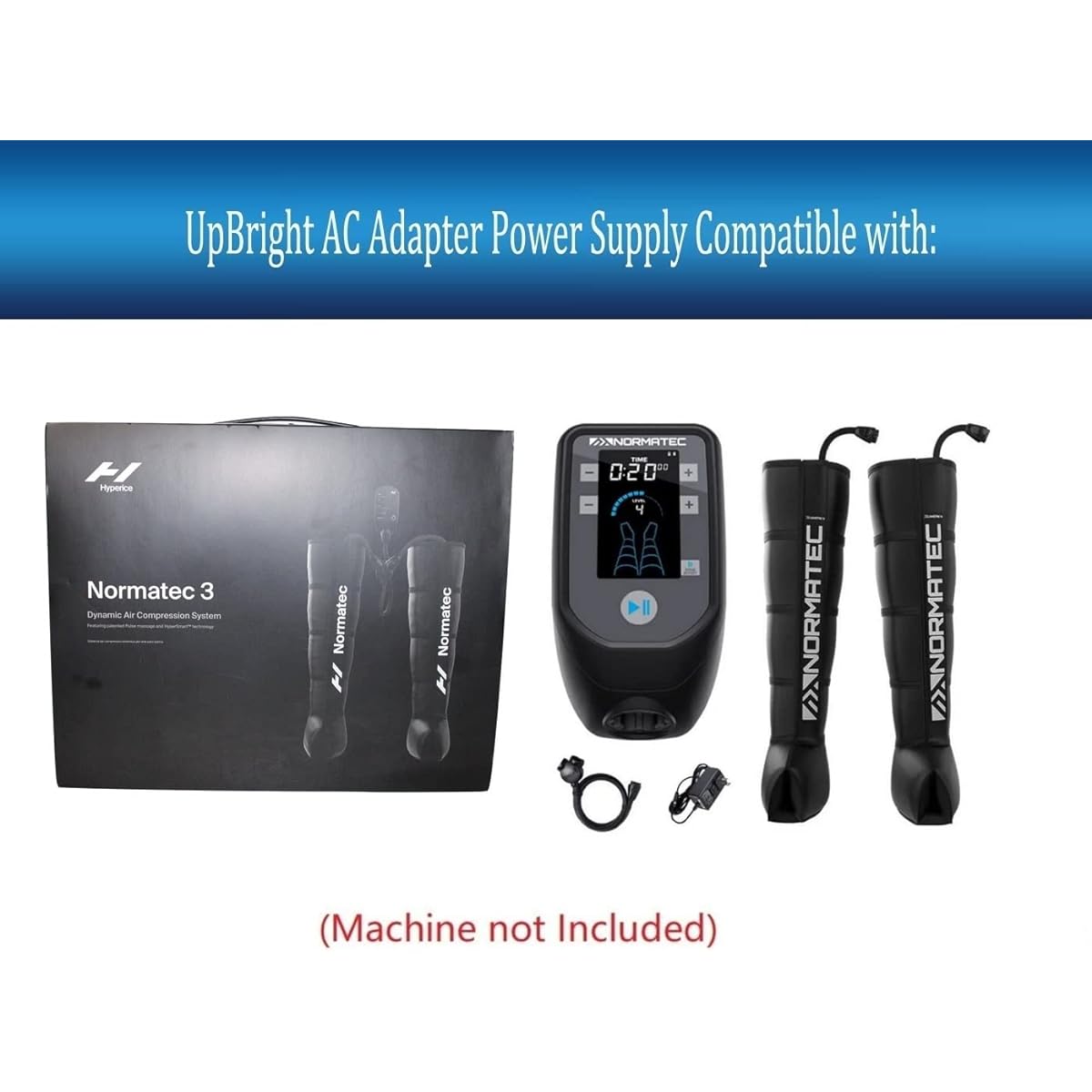 UpBright 15V AC/DC Adapter Hyperice Normatec Tripod NT3A REJ6 63010 001-03 60090-001-00 Dynamic Air Compression Massage System Rechargeable Li-ion Battery Charger 30120 Power Supply PSU