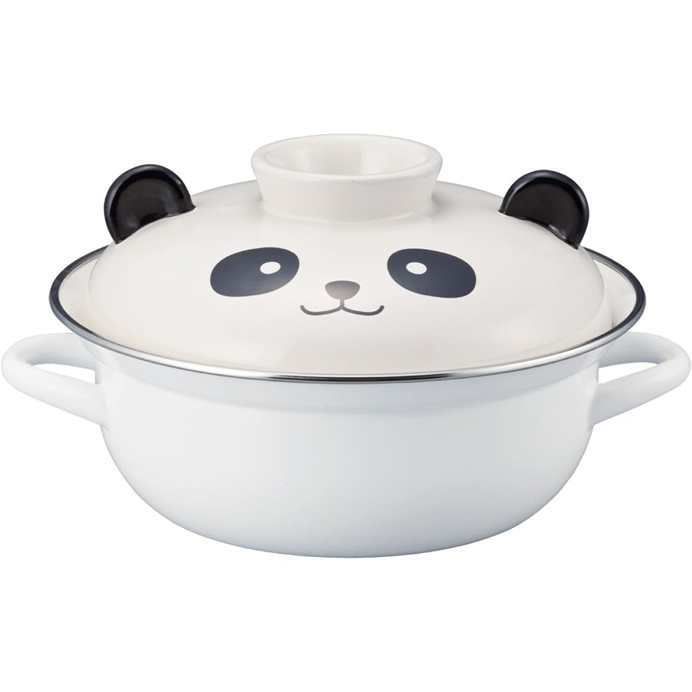 Sun Art Cute Tableware "Animal" Bear Enamel Two Handed Pot 31cm Yellow SAN2420