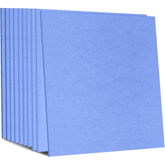 , Sound Absorbing Board, Sound Absorbing Sheet, 60*60cm, Thickness 0.9cm, Soundproofing Sheet, Hard Sound Absorbing Felt Board, Sound Absorbing Panel, Sound Absorption, High Density, Moisture Proof, For Walls and Floors, Polyester Fiber (Set of 24, Blue)