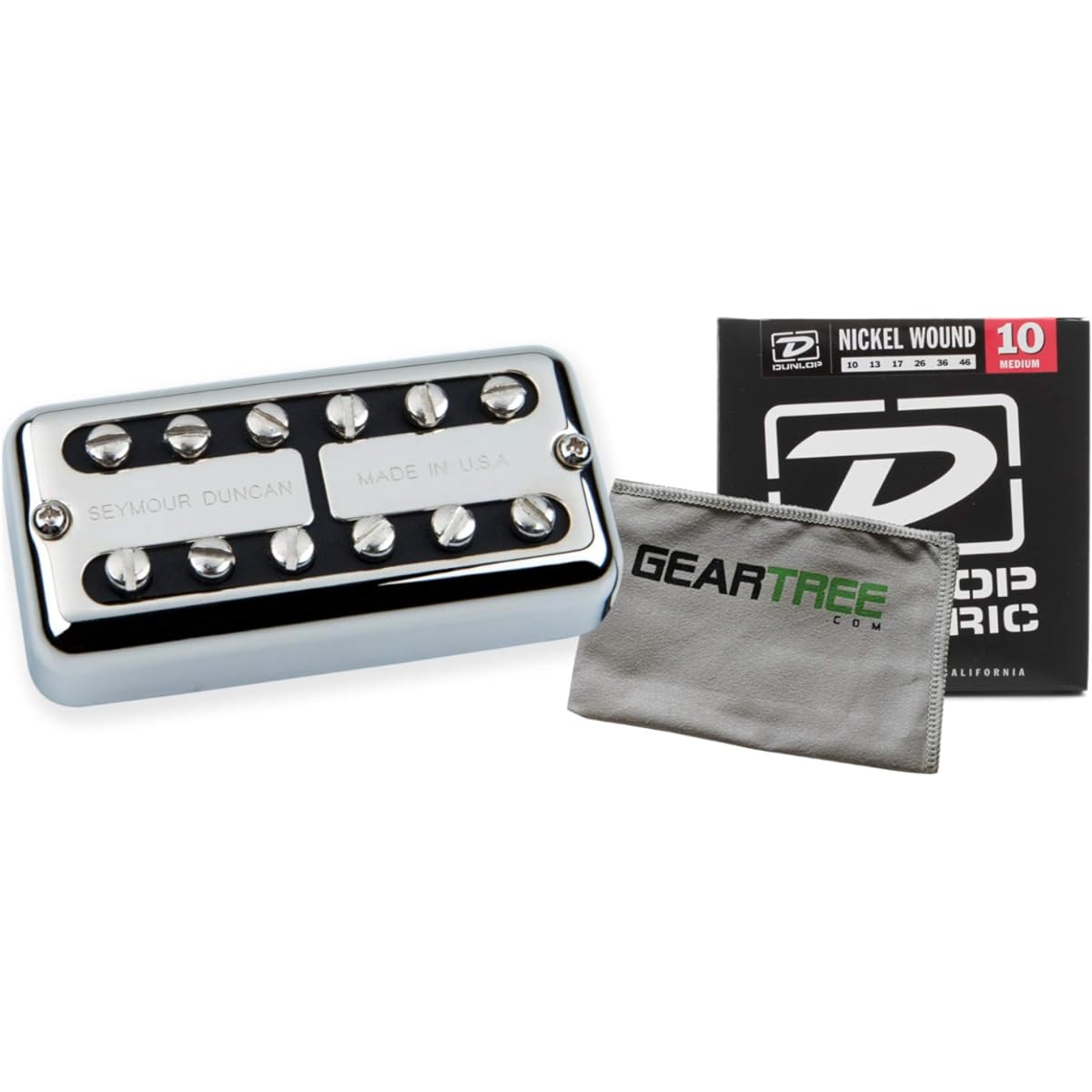 Seymour Duncan Psyclone Vintage Neck Nickel Electric Pickup Bundle with Strings