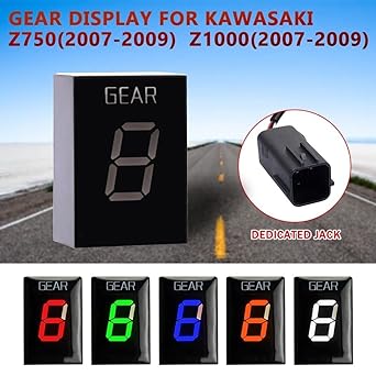 Speed Display Meter Kawasaki Z750 Z 750 Z1000 Z 1000 2007 2008 2009 ECU Plug Direct Mount 1-6 Speed Motorcycle Gear Display Indicator