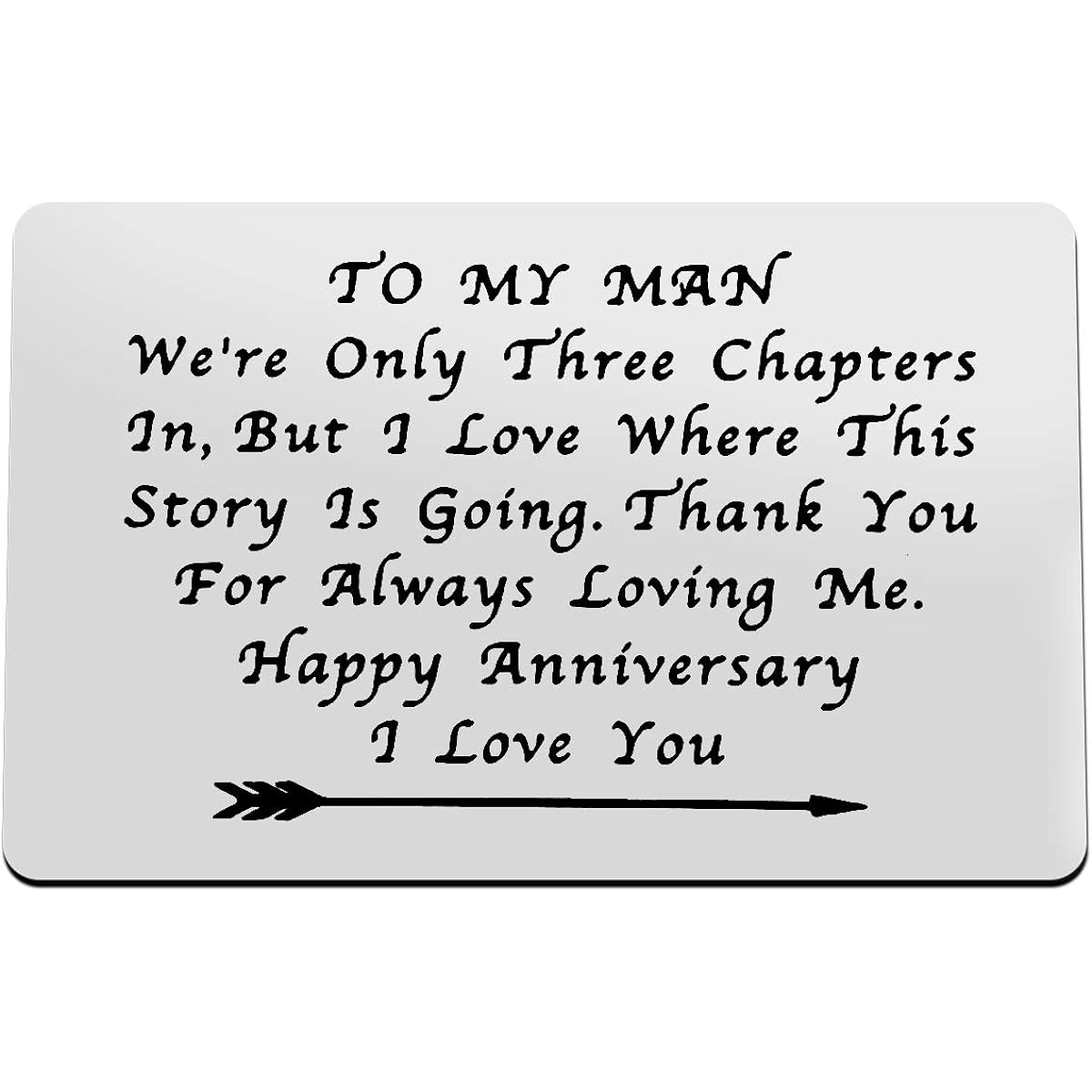 Wallet Insert Cards Anniversary Wedding Gifts for Husband/Boyfriend 3 Year Anniversary Cards Wedding/Engagement/Boyfriend/Engagement/Birthday/Valentine Gifts I Love You Gifts for Him