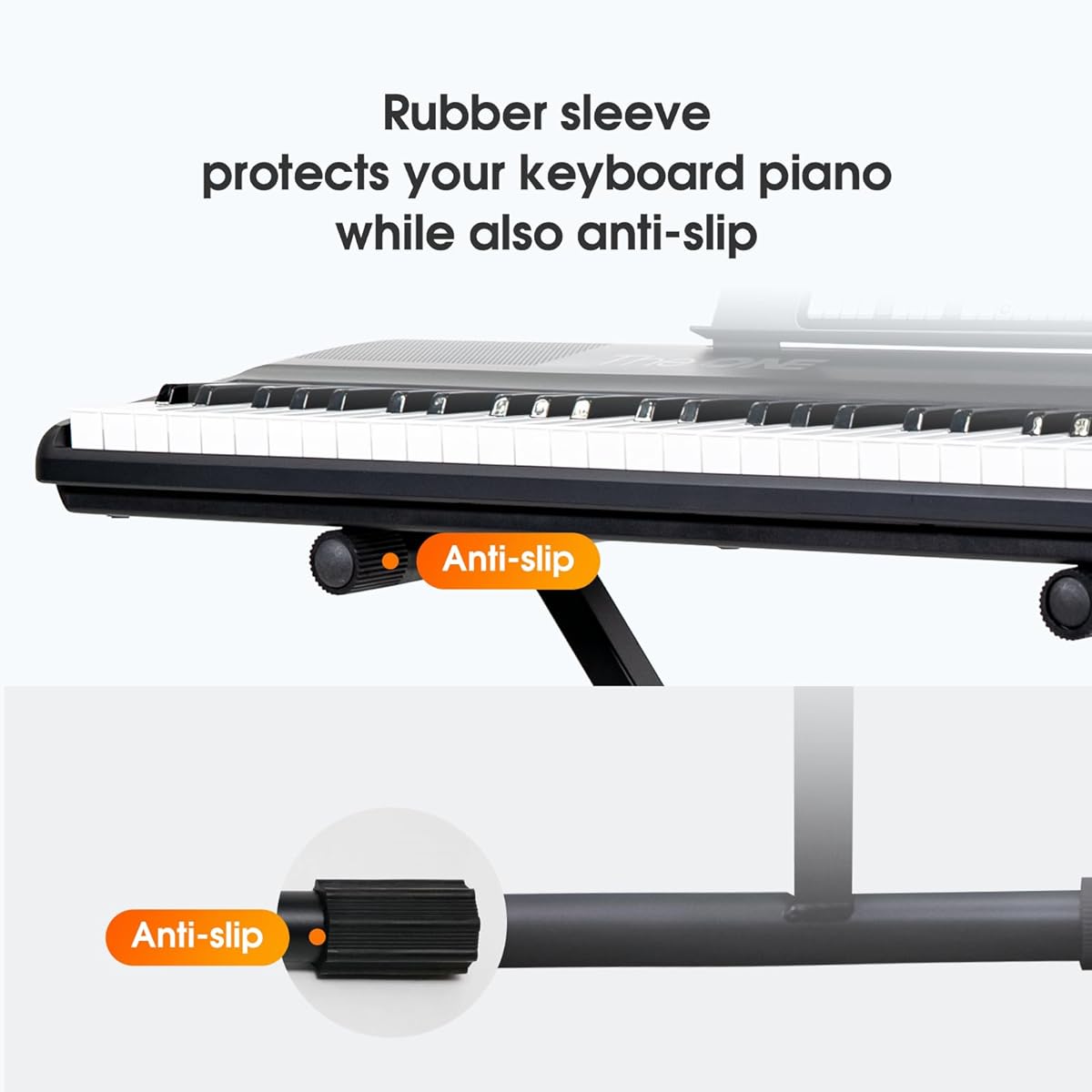 THE ONE Single X Keyboard Stand Pre-assembled X-Style Keyboard Stand with Locking Straps & Quick Release Mechanism Adjustable Piano Stand