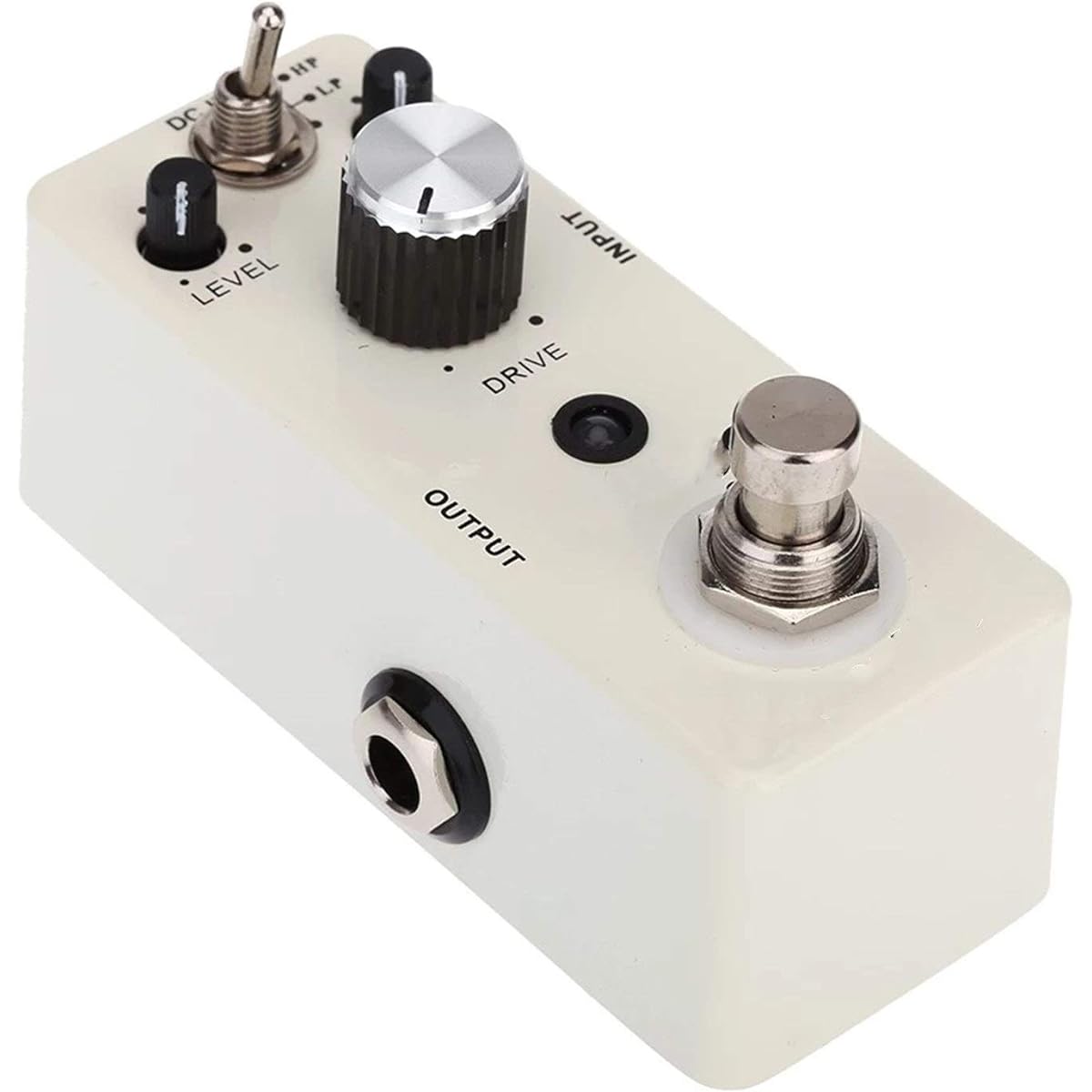 Guitar Effector Overdrive Guitar Effect Pedal True Bypass Overdrive (Color: White, Size: 9.1x 3.6 x 5 cm)