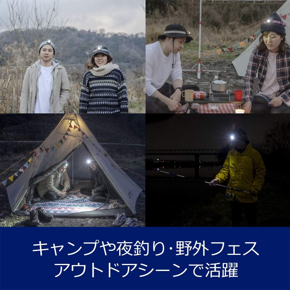 GENTOS LED Headlight USB Rechargeable (Built-in Rechargeable Battery) 260 Lumens Waterproof Lightweight 50g CP-260R Various Outdoor Camping Running