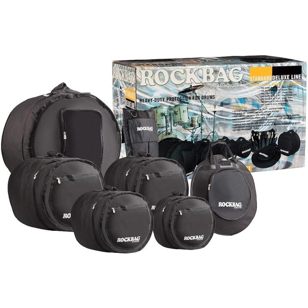 RockBag Deluxe Line Drum Bag 7 Piece Set RB22911B