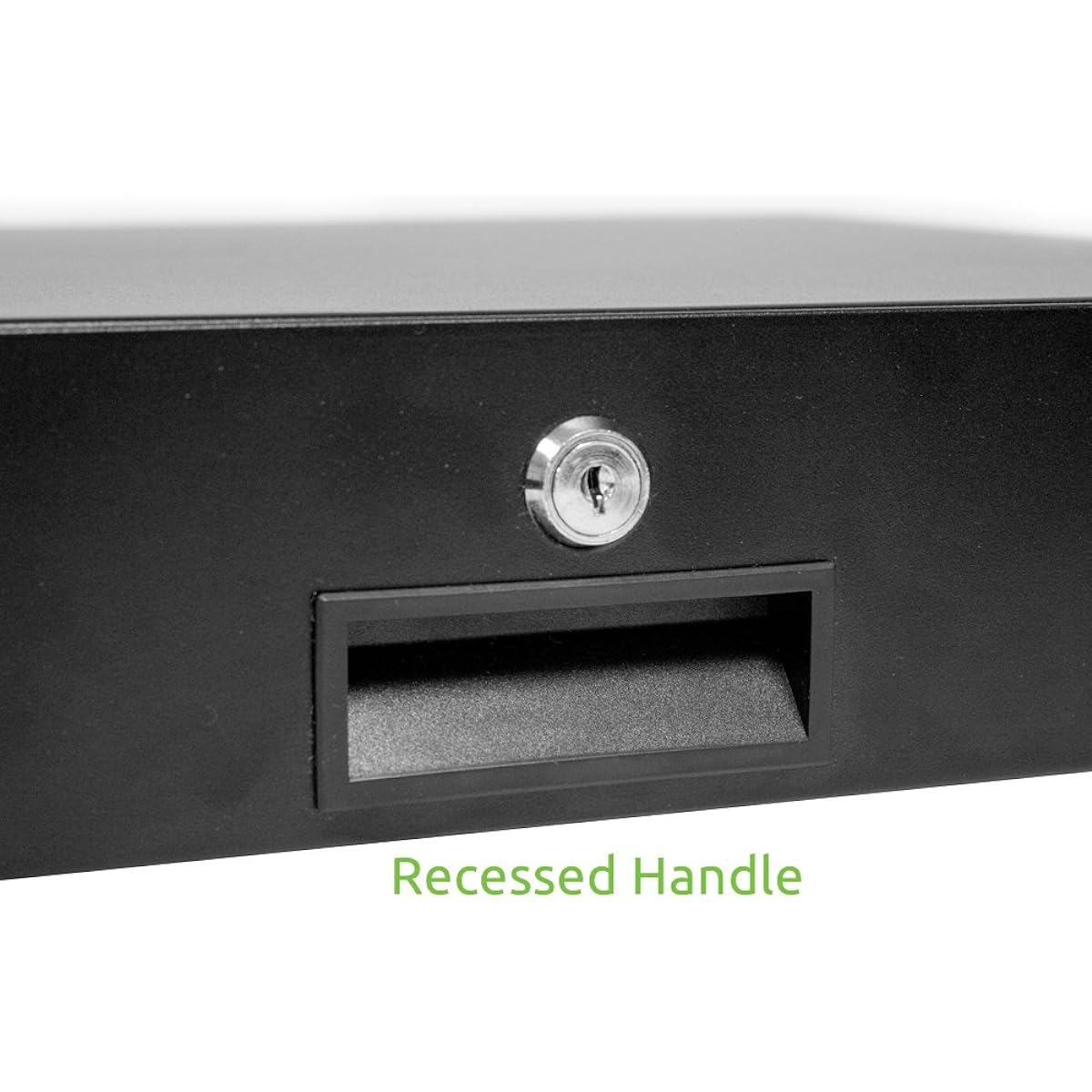 Navepoint Drawer Rack Mount 19" Server Cabinet Case or DJ with Lock and Key, 2U, Black