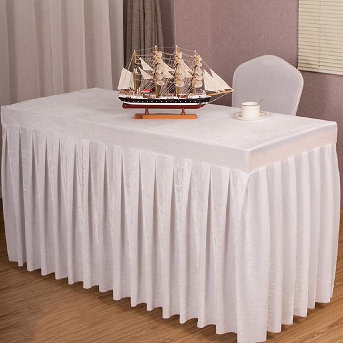 Tablecloth Resuable Table Skirt for Wedding Birthday Party Pajama Party Table Skirt Rectangular Table Skirt 11 Sizes for Table Skirt