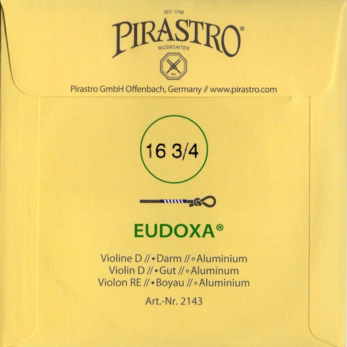 Violin string Oidoxa E (aluminum wound), A, D, G string set E string: Ball