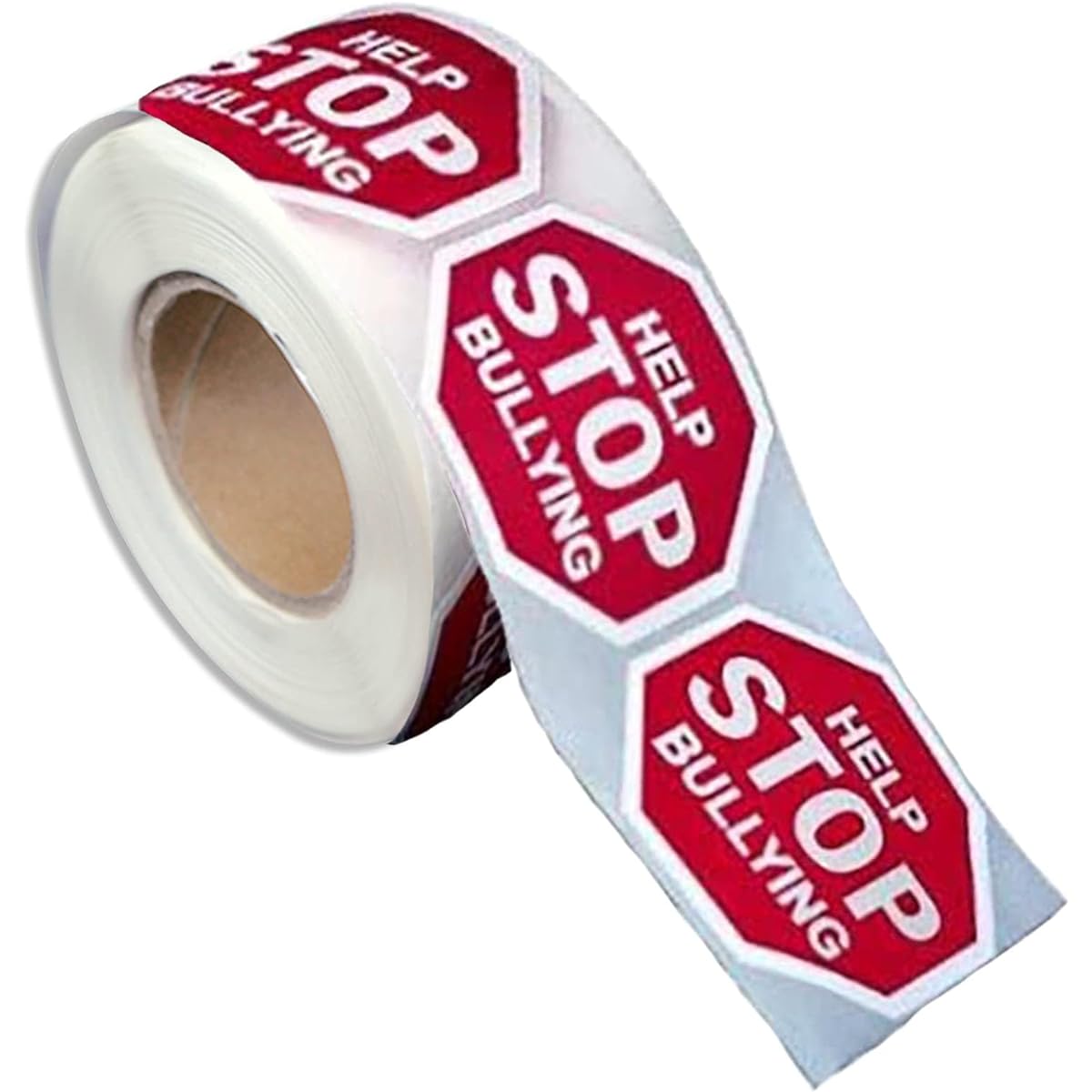 Help Stop Bullying Stop sign stickers (1 roll) 250 pieces