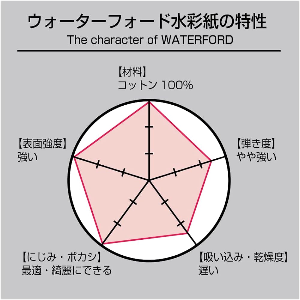 Holbein Waterford Watercolor Paper EHB-F8 White Medium Grain 300g F8 Size Block Type 12 Sheets Bound 270935