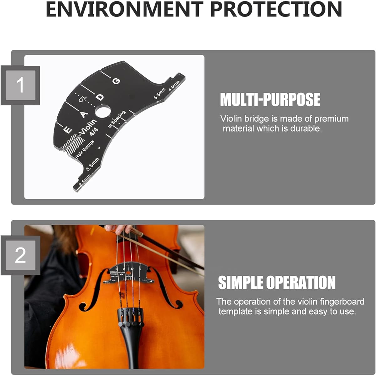 Vaguelly 8pcs Violin Cord Violin Bass Bridge Multi Tool Maple Violin Bridge Violin Bridge Tool Metal Violin Mute Violin Bridge Acrylic