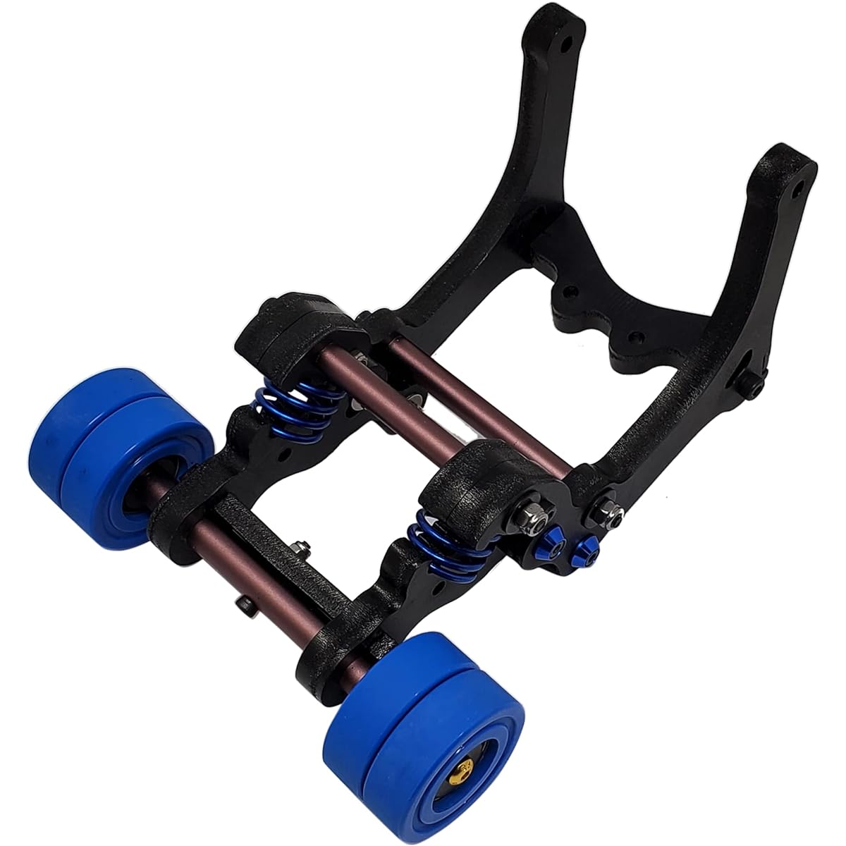 NHX RC Wheelie Bar with 4 Blue Rubber Tires: X-MAXX