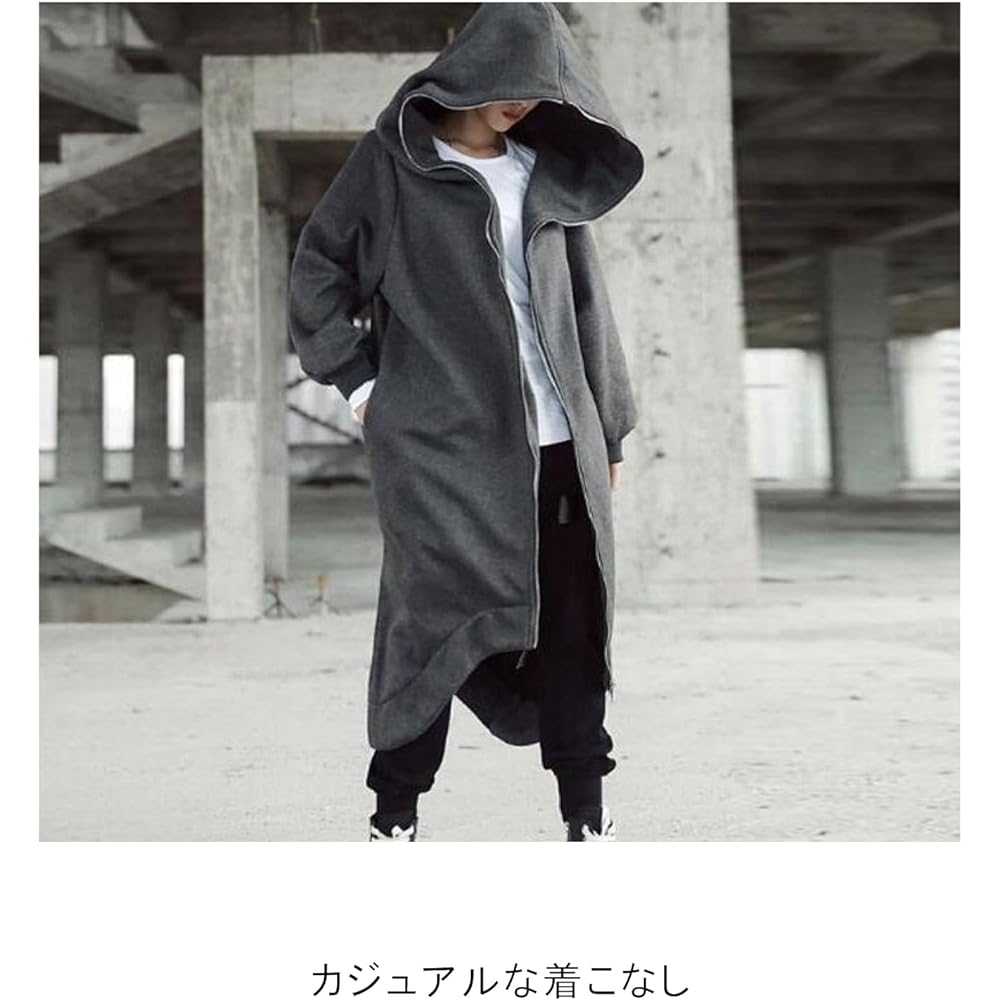 [Second Roots] Parka Full Zip Zipper Long Maxi Hooded Loose Pocket Casual Spring Autumn Women's 053A