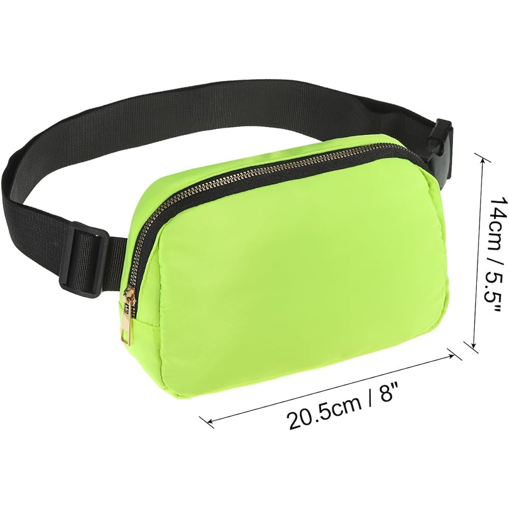 PATIKIL Fanny Pack Waterproof Belt Bag Men & Women Adjustable Crossbody Bag Waist Bag for Running Travel Workout Fluorescent Green