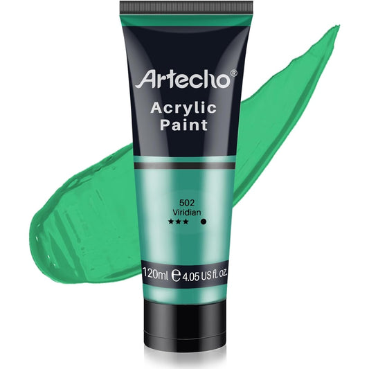 Artecho Acrylic Paint for Art - Cerulean Blue - 4oz/120ml - Acrylic Paint Supplies for Wood, Fabric, Crafts, Canvas, Leather & Stone