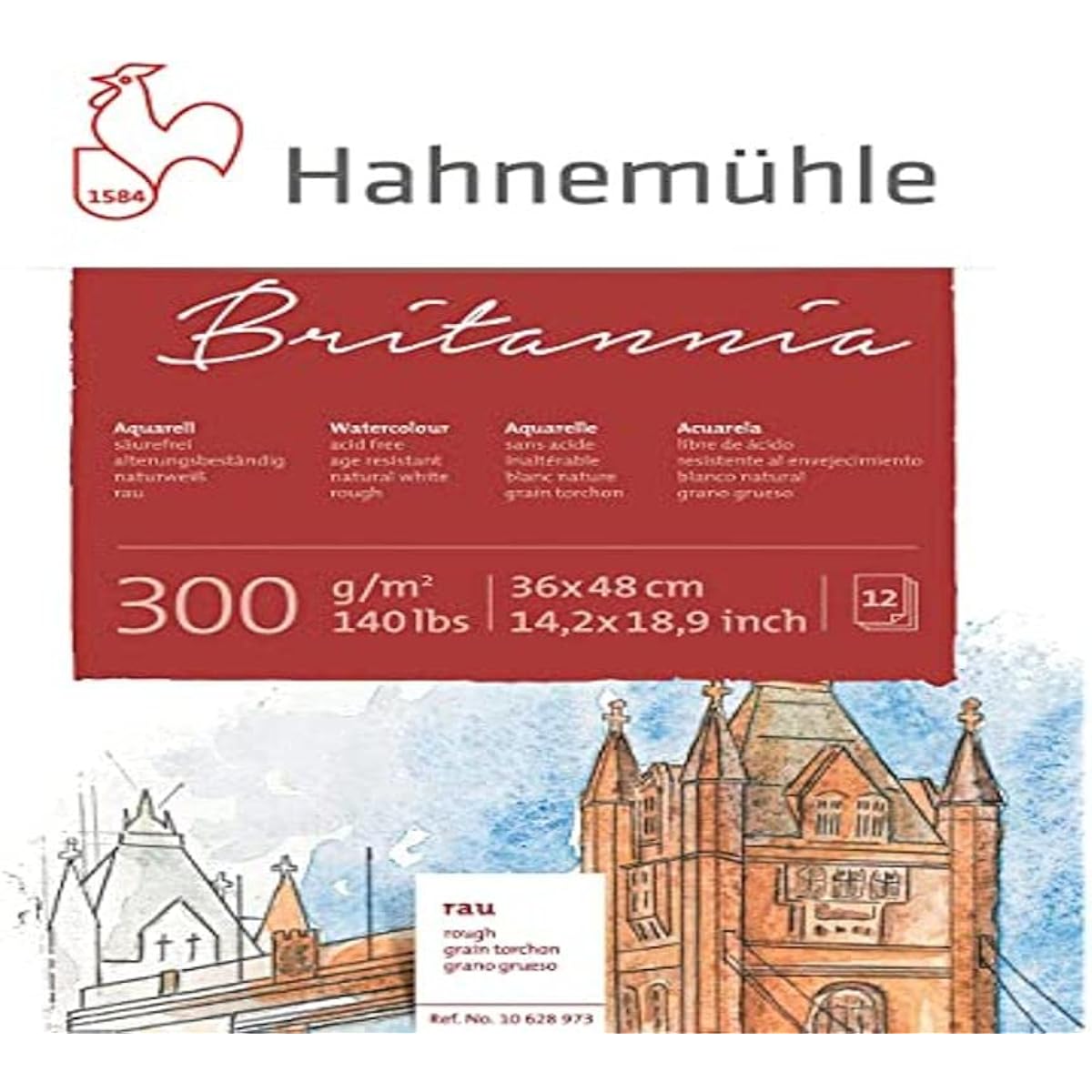 Hahnemuhle Britannia 300gsm Block - 36 x 48cm Rough