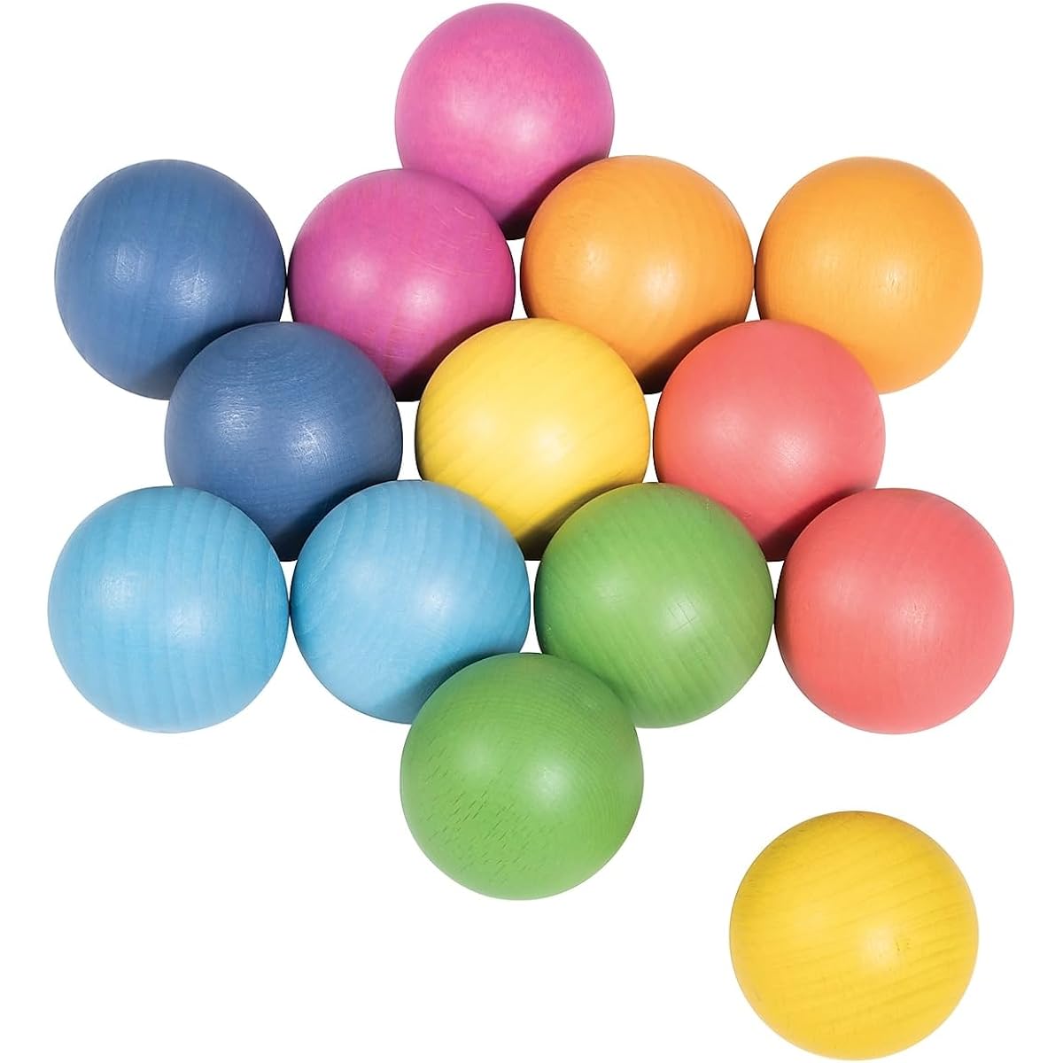TickiT 73991 Rainbow Wooden Balls 14 Pack