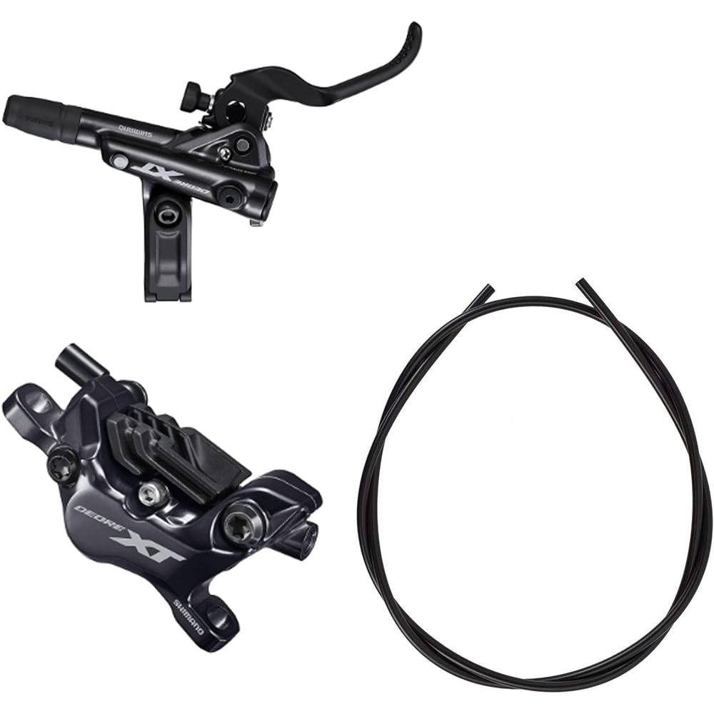 SHIMANO DEORE XT BL-M8100L/BR-M8120 Resin 1700mm Left Rear JKIT/Lever, Caliper, Hose, Oil Filling Set JKIT Oil filled, Hose connected to caliper side