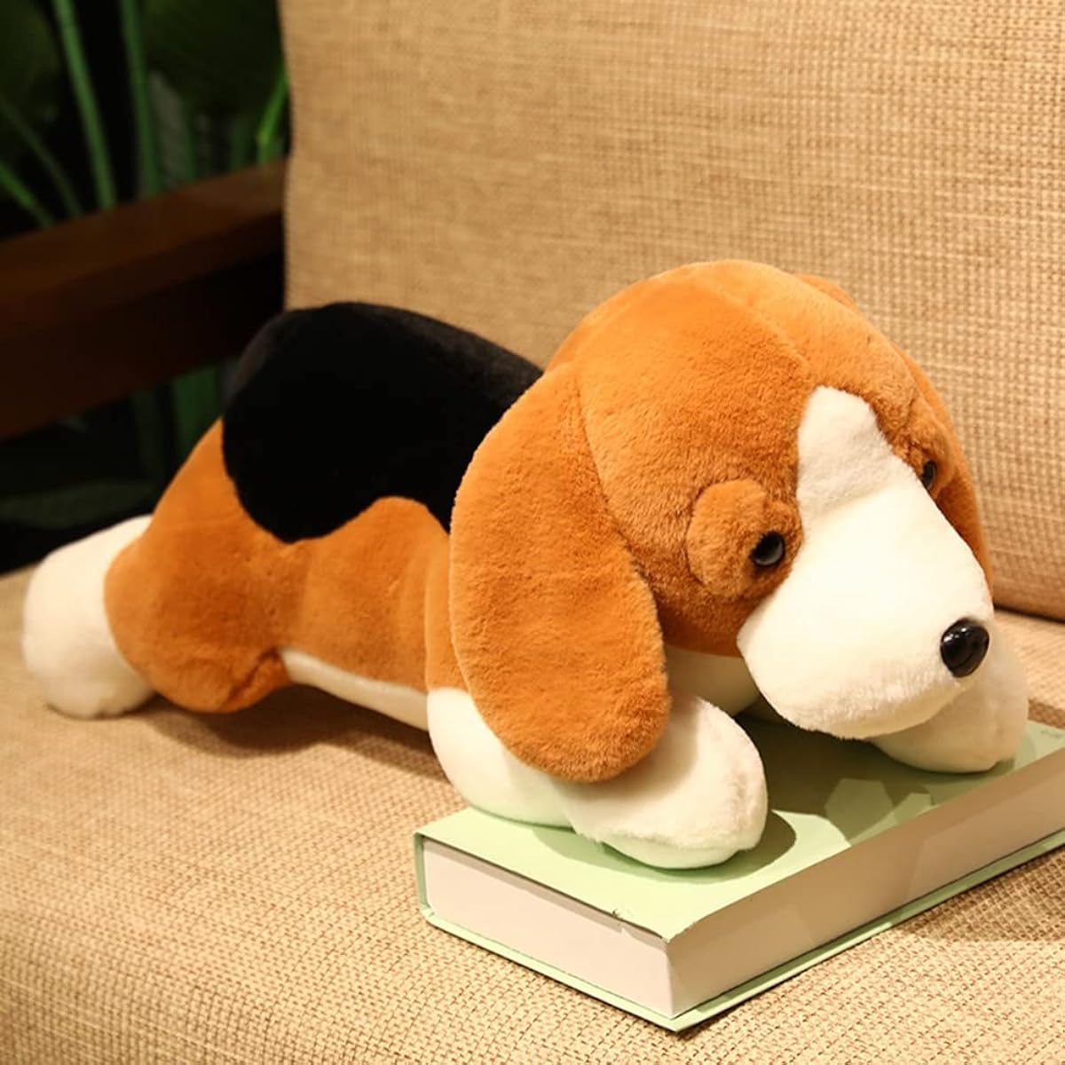 gle dog, Animal cushion, Stuffed toy, Soft, Fluffy, Large, Realistic, Soft, Cute, Great as a gift, Animal, High-quality, Sewn, Irresistible for children, Relaxing, Marshmallow, Bed, Gift, Lumbar pillow, Brown, Foot pillow, Backrest, 80cm, Decoration, Toy