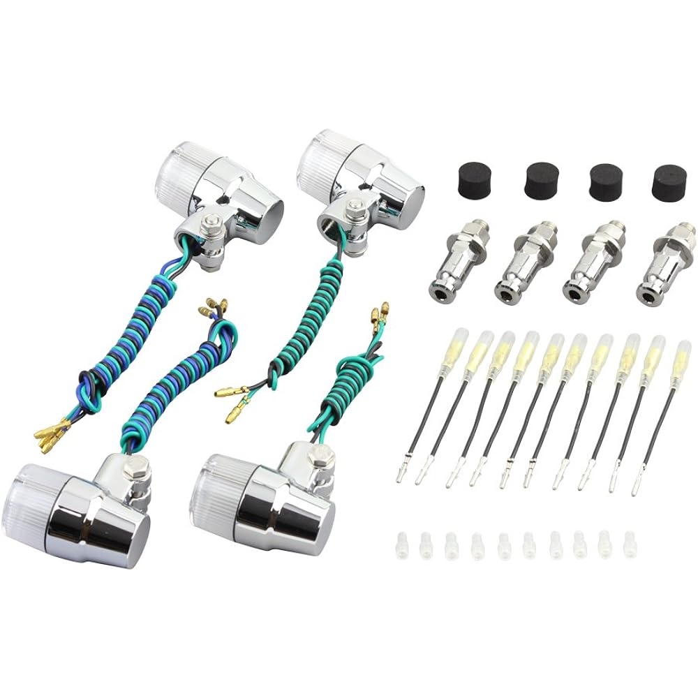 POSH Motorcycle Supplies Turn Signal Classic 71 Type Car Specific Set ZEPHYR1100/RS(~~'00) ZEPHYR750/RS(~~'00) ZEPHYR400χ(~~'00) ZRX400II(~~'00) Black Body/Clear Lens 031492-56~