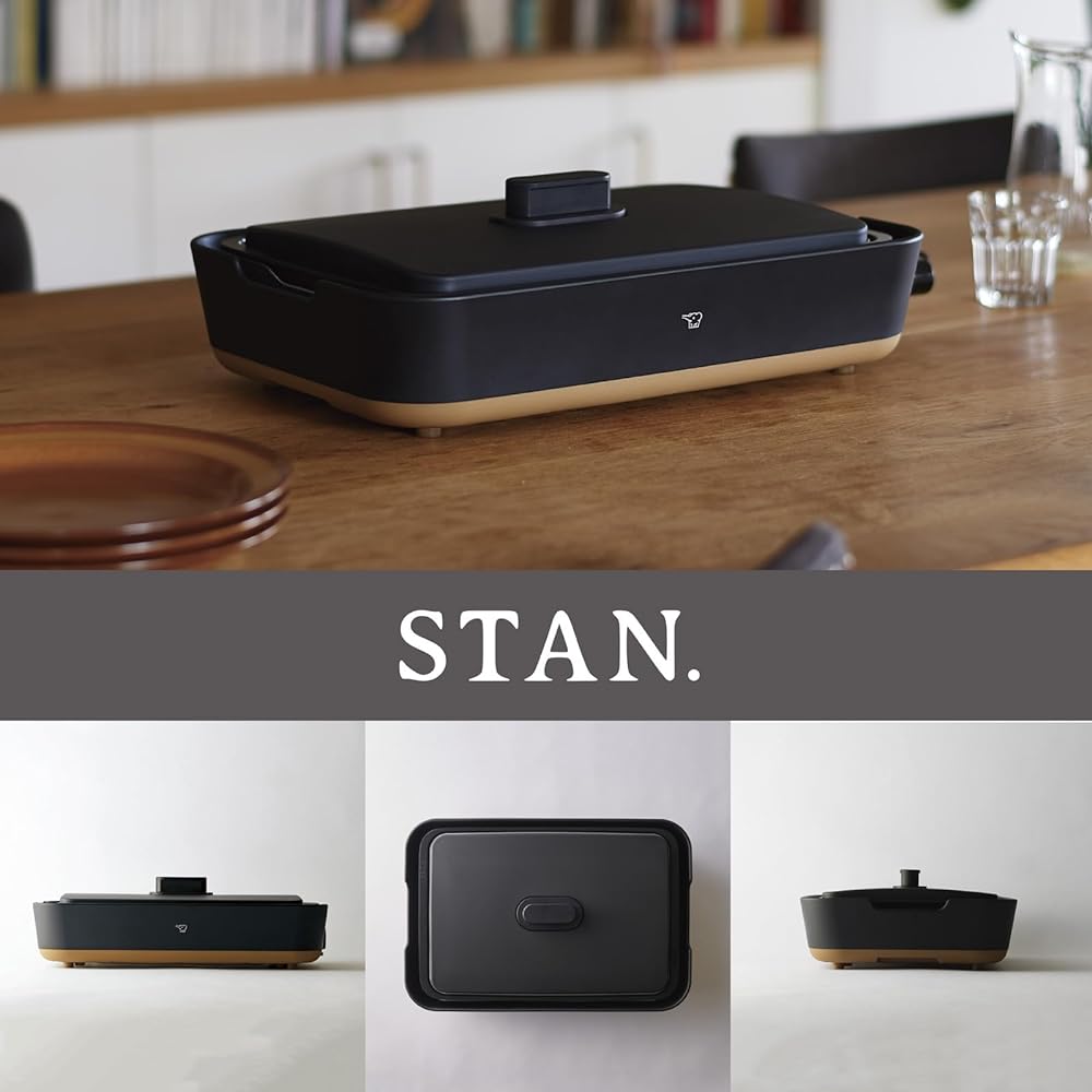 Zojirushi Hot Plate STAN. 1 Piece Type Deep Plate Black EA-FA10-BA