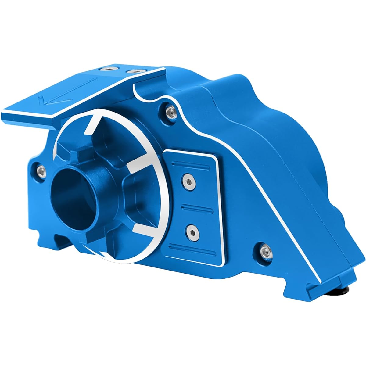 ESILUN Aluminum Center Gearbox Case Transmission Housing Differential Cover for Arrma 1/8 Mojave 4X4 4S BLX (Blue)