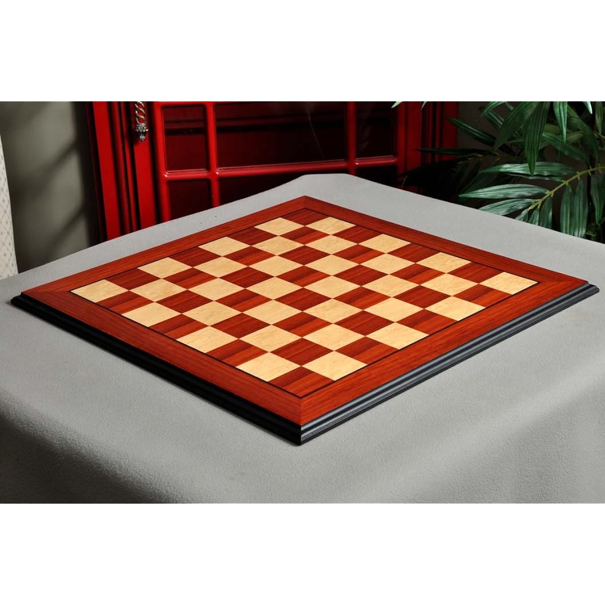 The House of Staunton Coral Ash Root & Birdseye Maple Standard Traditional Chess Board - 2.5 Inch