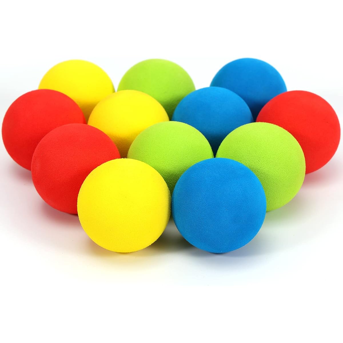 Pllieay 12pcs Soft Foam Balls 42mm Lightweight Play Balls for Crafts Birthday Party Favors Bag Gift Fillers