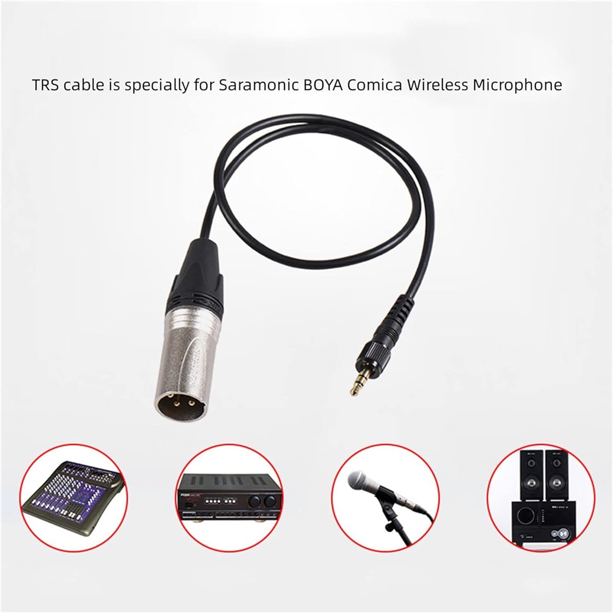 Kicada 1/8" TRS to XLR Microphone Cable 1.8ft 3.5mm to XLR Balanced Cable Oxygen Free Copper (OFC) TRS Male to 3 Pin XLR Male Cable Compatible with Saramonic BOYA Comica Microphone Cable