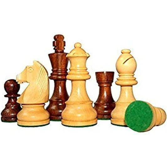 StonKraft Collector Edition Wooden Chess Pieces Chess Coin Pawn Chessman Figurine Piece (3" Brown)