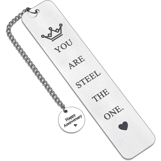 11th Anniversary Bookmark Gifts for Him Funny Steel Anniversary Gifts for Wife Husband Couples Women Men 11th Wedding Anniversary Wife Husband from Husband Book Lover Gifts Christmas Valentine Gifts