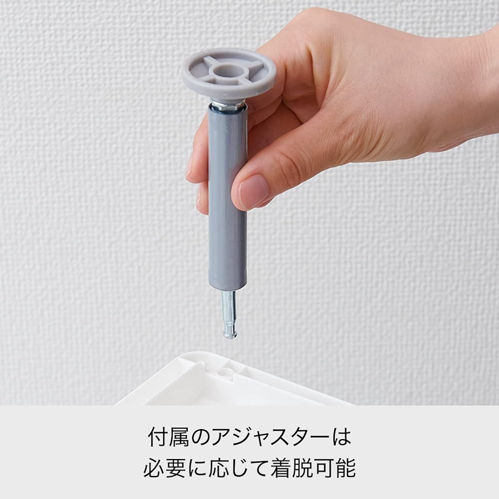 Like-It Laundry Storage Gap Drawer Super Slim 3 Tiers (With Removable Adjuster) Approx. Width 15.5 x Depth 46.5 x Height 82cm White Made in Japan FTS-111A Drawer that can be used next to the washing machine Space saving