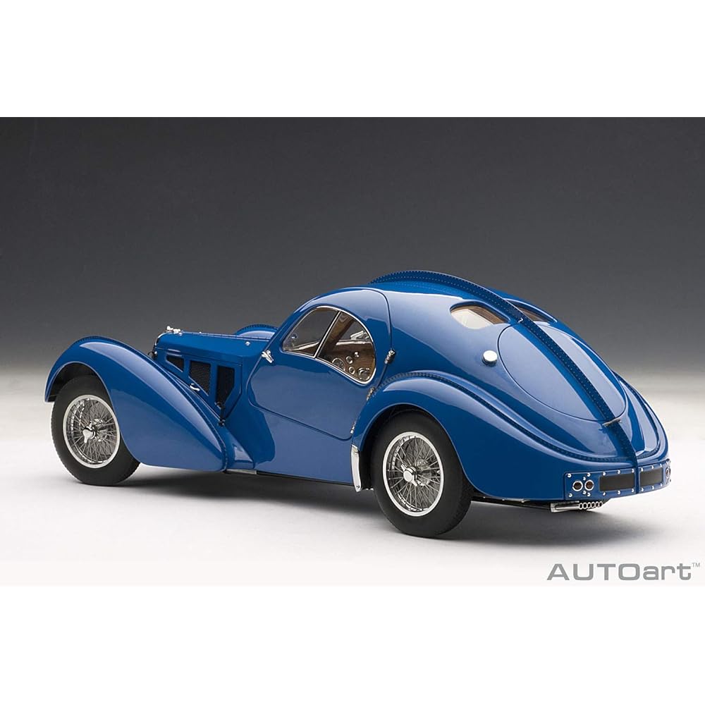 AUTOart 1/18 Bugatti Type 57SC Atlantic 1938 Blue/Wire Spoke Wheel Finished Product