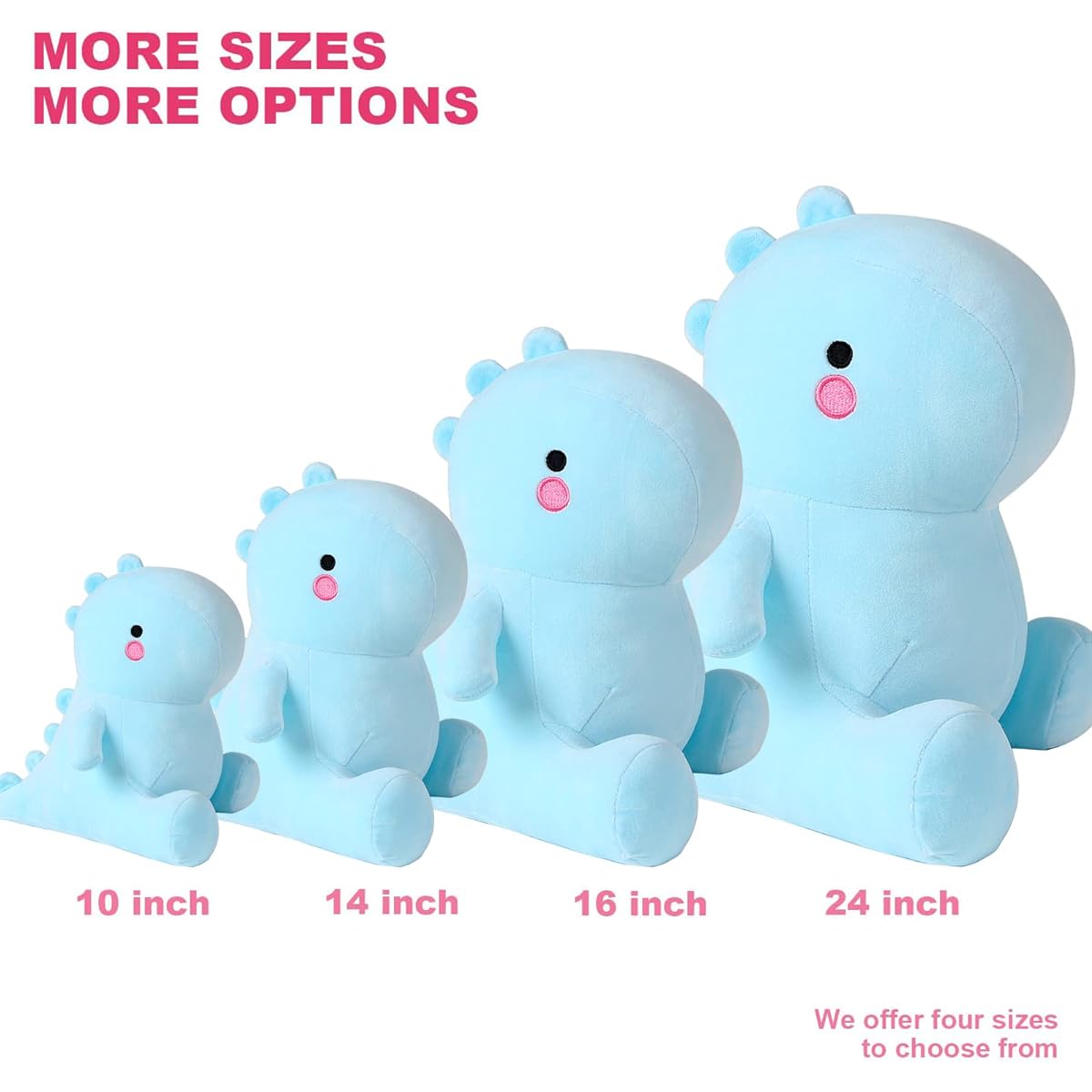 Ditucu Cute Dinosaur Stuffed Animal Plush Toy Soft Dinosaur Plush Toy Birthday Gift for Kids Girls Boys Blue 24 Inch