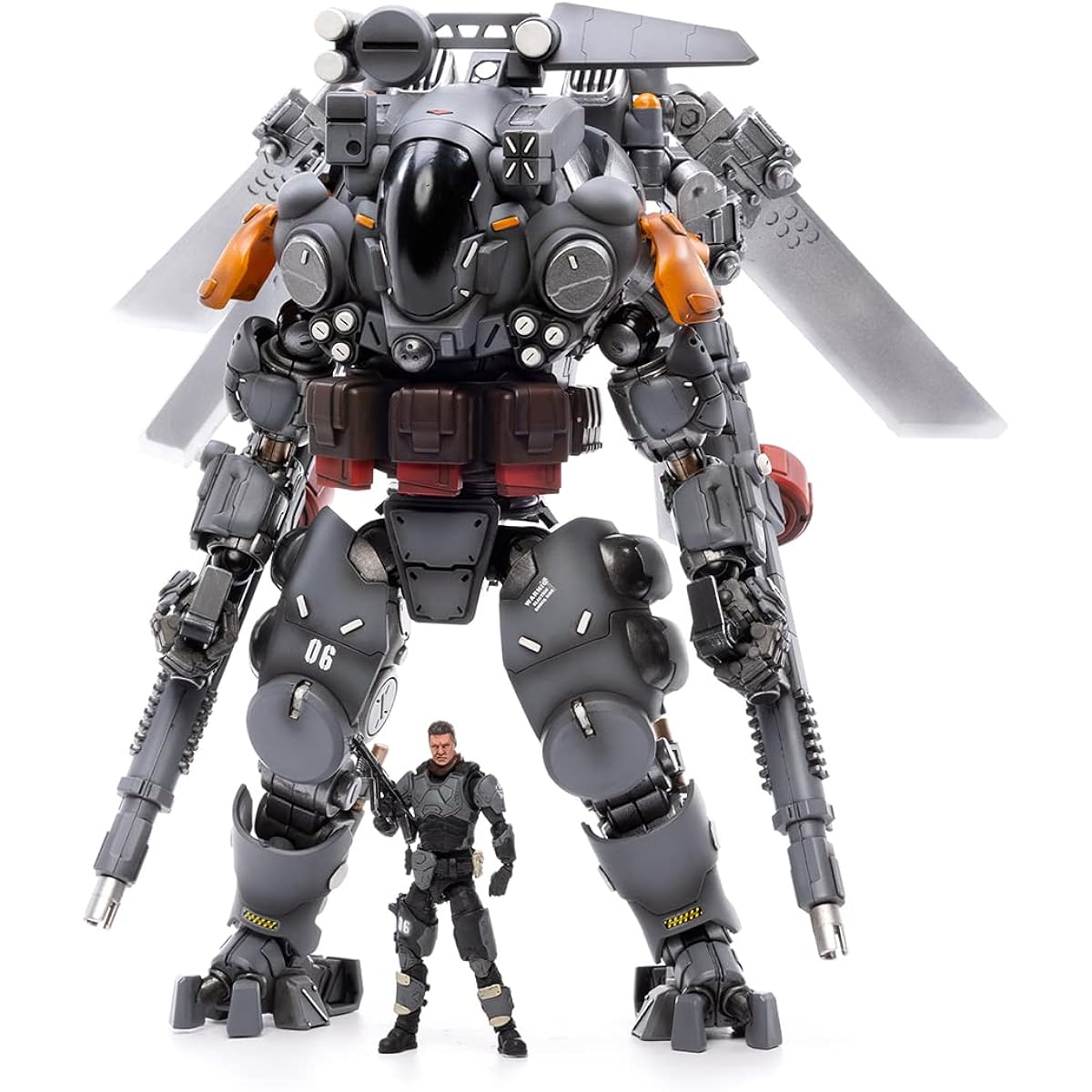JOYTOY 1/25 Iron Wrecker 06 Orbital Combat Mecha and Pilot Figure Collection Model Dark Source Toys (Bomber Mecha)