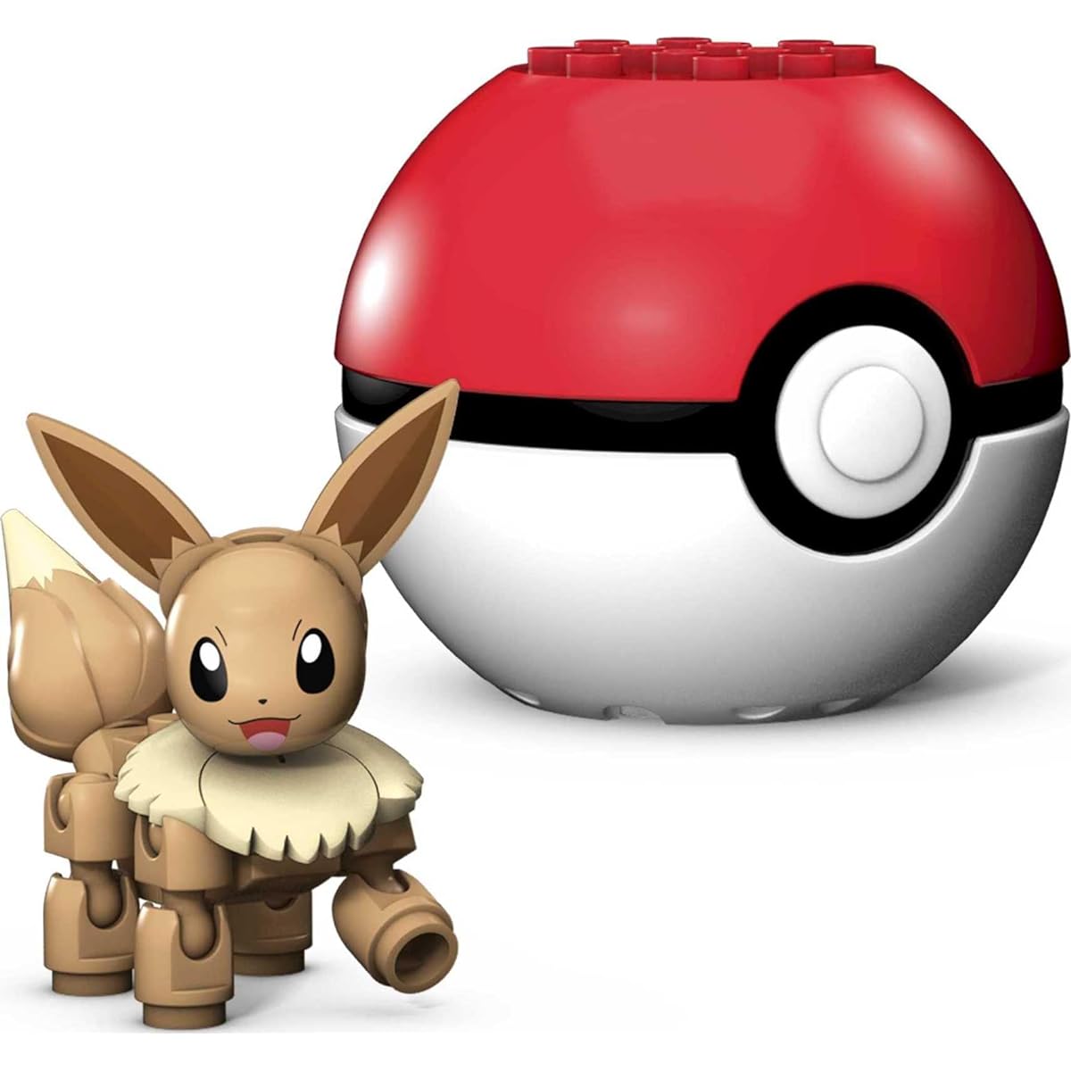 Mega Construx Pokemon Eevee Pokeball Multicolor