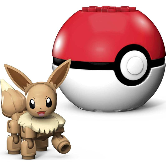 Mega Construx Pokemon Eevee Pokeball Multicolor