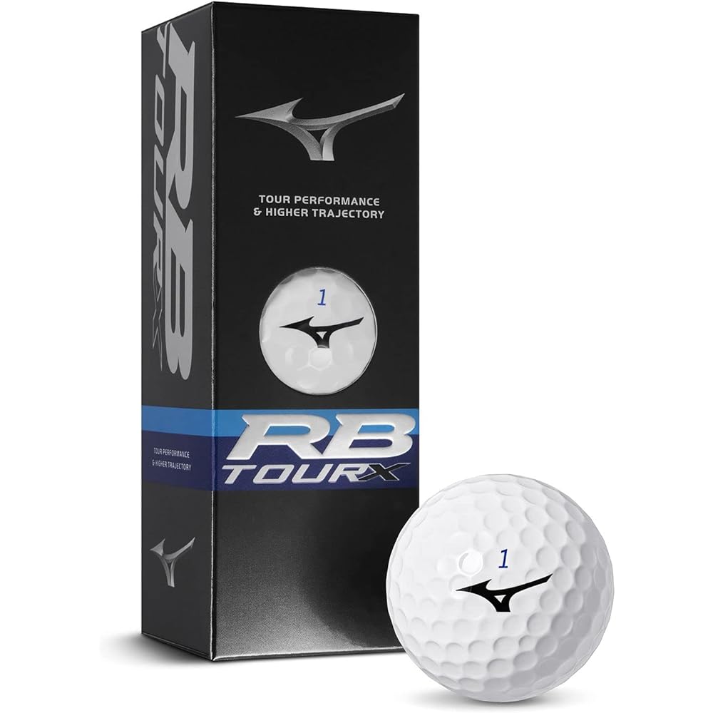 MIZUNO Golf Ball RB Tour Series White Distance & Control Type Compatible with head speeds of 38 m/s or more Soft feel 3-piece structure Equipped with axial flow dimples
