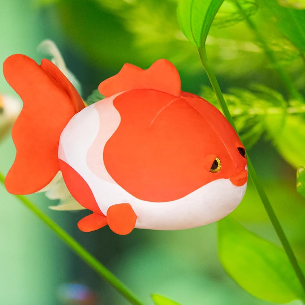 ELAINREN Lifelike Foam Goldfish Plush Toy Soft Fish Decorative Pillow/Cushion Goldfish Toy Stuffed Animal Cute 3D Fish Doll Gift for Christmas Birthday Holiday 19.6 Inch (Ages 14+)