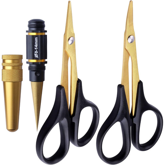 0-14mm Body Reamer Hole Puncher with Curved Scissors & Straight Scissors Universal RC Car Short Course Monster Truck Shell Hobby Repair Tool