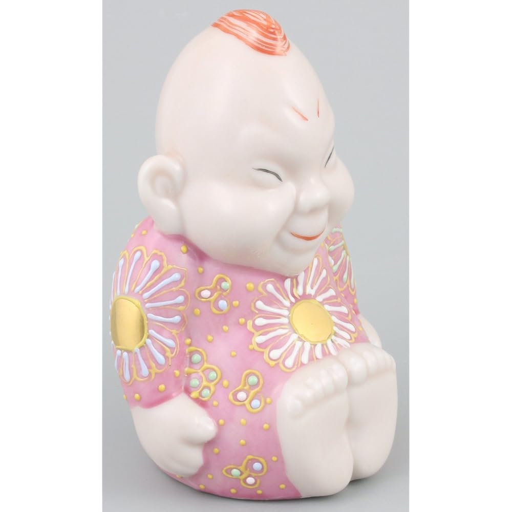 Kutani Ware God of Fortune Billiken No. 3 Pink Sashimi A-0019