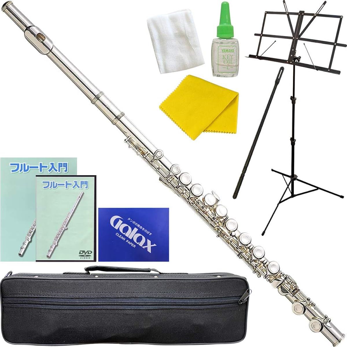 Soleil Flute Sakura Musical Instrument Original Beginner Set/Silver Plated Finish