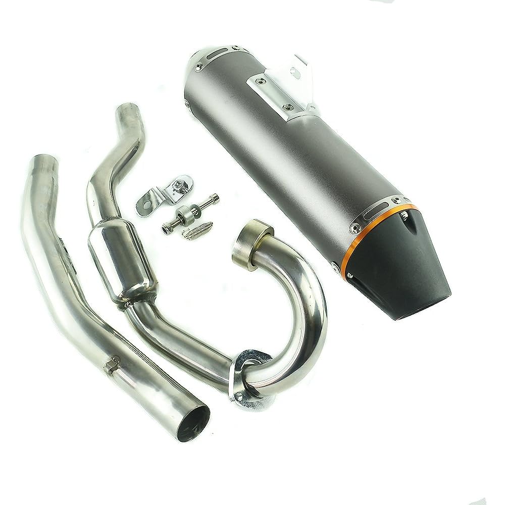 JFG Slip-on Muffler TTR230 05-16 TW200 Bike Muffler 38mm Silencer Exhaust Pipe Moped Aluminum