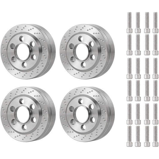 4pcs Stainless Steel Internal Wheel Weights 60g Counterweight for SCX10 1/10 RC Crawler 1.9" Beadlock Wheel Balance Weight