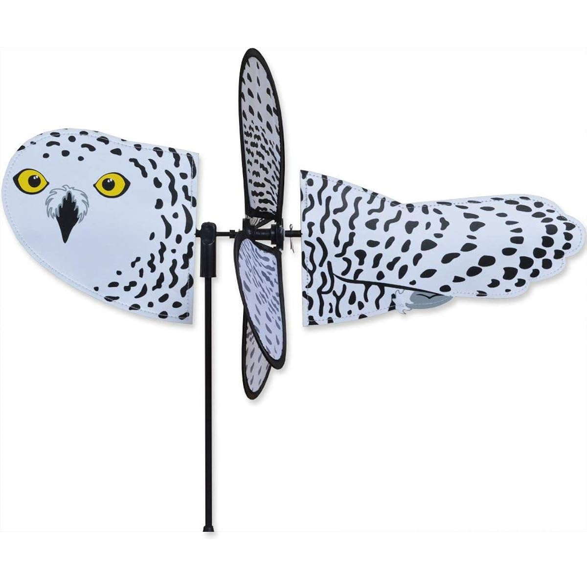 Designs Premier Kite Snow Owl Petit Garden Stake Wind Spinner 18" Width